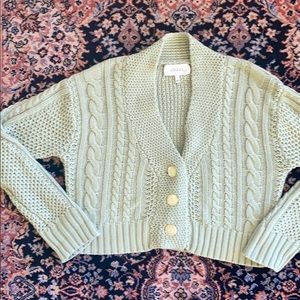 The Great. Cable Knit Cardigan